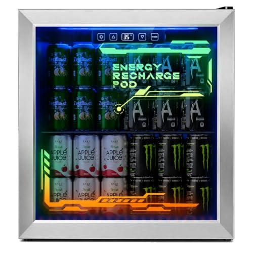 Tehanld Lighted Beverage Refrigerator